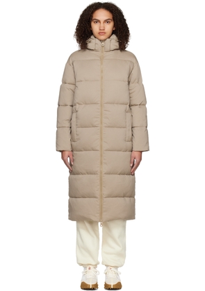 Girlfriend Collective Taupe Serenity Puffer Coat