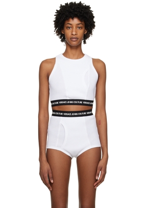 Versace Jeans Couture White Bonded Tank Top