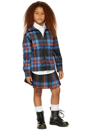Charles Jeffrey LOVERBOY SSENSE Exclusive Kids Black Tartan Jacket