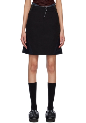 HYEIN SEO Black Paneled Midi Skirt