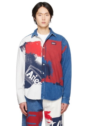 Tommy Jeans White & Blue Aries Edition Denim Shirt