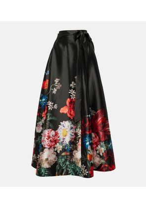 Camilla Floral A-line maxi skirt