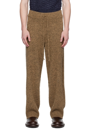 AMOMENTO Brown Mottled Trousers