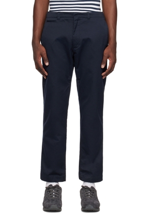 nanamica Navy Straight Trousers