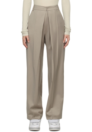LOW CLASSIC Taupe Pleated Trousers