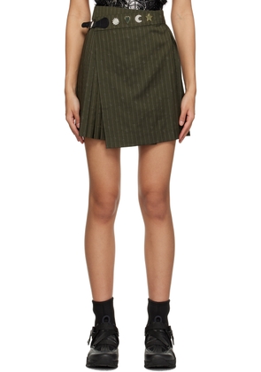 Charles Jeffrey LOVERBOY Khaki Pinstripe Miniskirt