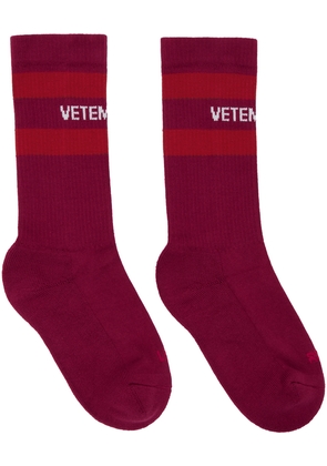 VETEMENTS Red Iconic Socks