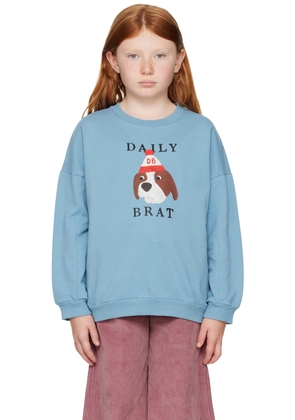 Daily Brat Kids Blue Quirky Dog Sweatshirt