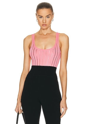 ALAÏA Crinoline Bodysuit in Rose Vif - Pink. Size 42 (also in 40, 44).