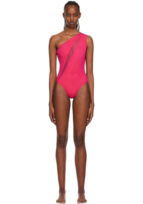 Versace Underwear Pink Slashed One-Piece Swimsuit