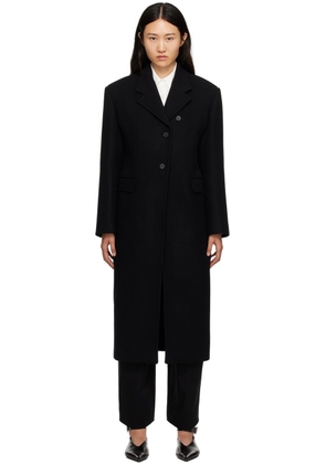 Recto Black Single-Breasted Coat
