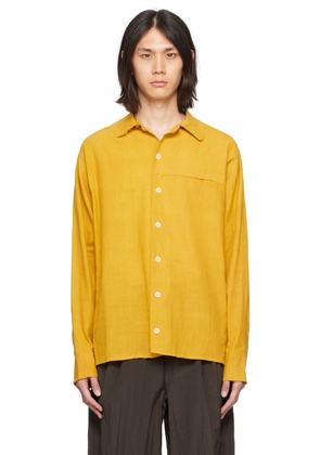 AIREI Yellow Raw Edge Shirt