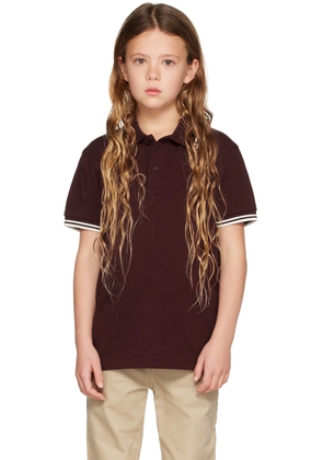 Fred Perry Kids Burgundy Twin Tipped Polo