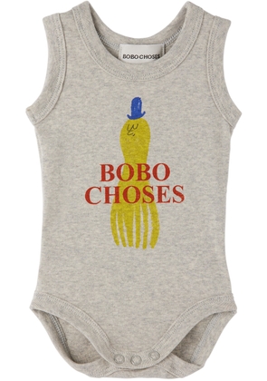 Bobo Choses Baby Gray Squid Bodysuit