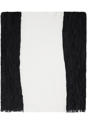 ISSEY MIYAKE Black & Off-White Paneled Scarf