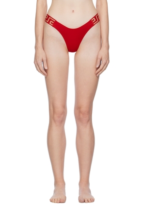 Versace Underwear Red Greca Bikini Bottoms