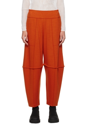 ISSEY MIYAKE Orange Tucked Trousers