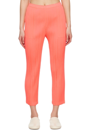 PLEATS PLEASE ISSEY MIYAKE Orange Monthly Colors January Trousers