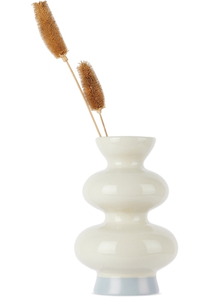 Marloe Marloe Off-White Fractured Gloss Ellery Vase