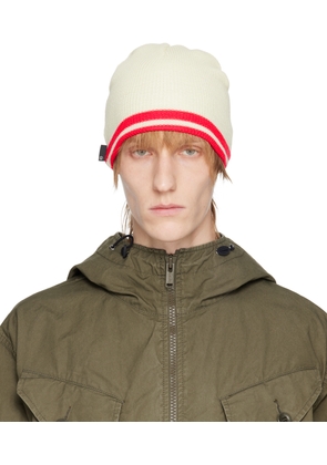 UNDERCOVER Off-White Striped Beanie