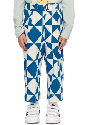The Animals Observatory Kids Blue & White Antelope Trousers