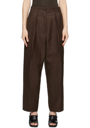 Margaret Howell Brown Relaxed-Fit Trousers
