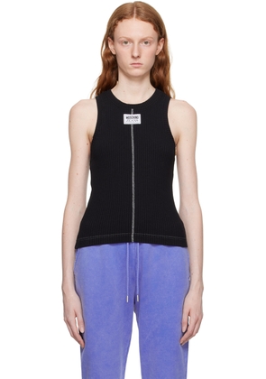 Moschino Jeans Black Patch Tank Top