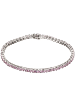 Hatton Labs Silver & Pink Tennis Bracelet