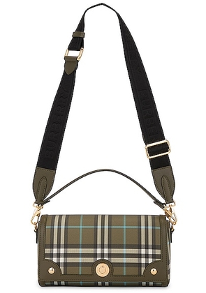 Burberry Small Note Shoulder Bag in Olive Green - Olive. Size all.