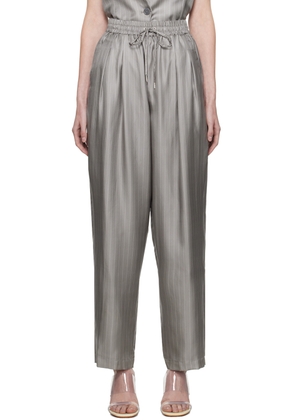 Silk Laundry Gray Slouch Trousers