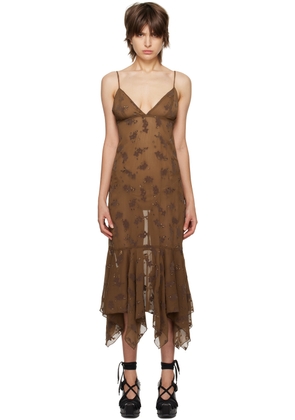 Anna Sui SSENSE Exclusive Brown Midi Dress