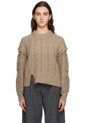 The Garment Brown Canada Cable Braided Sweater