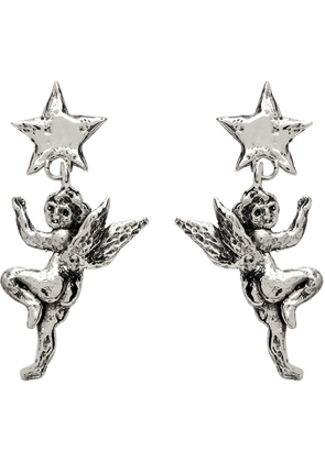 Mondo Mondo White Bronze Angel Star Earrings