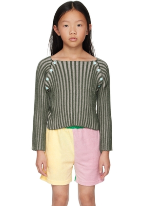 Eckhaus Latta SSENSE Exclusive Kids Green Sweater