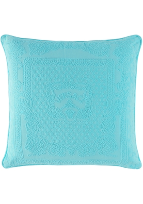 Versace Blue Seashell Baroque Double-Faced Pillow