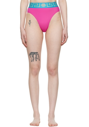 Versace Underwear Pink Greca Bikini Bottoms