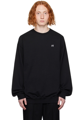 Ann Demeulemeester Black Embroidered Sweatshirt