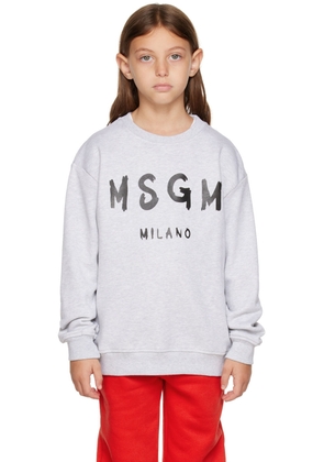 MSGM Kids Kids Gray Logo Sweatshirt