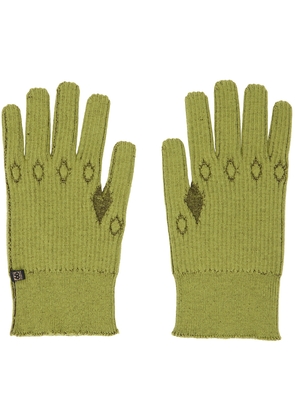 Charlie Constantinou SSENSE Exclusive Green Graphic Gloves