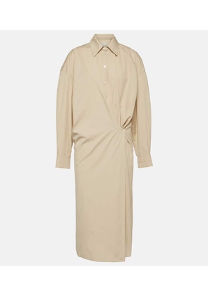 Lemaire Asymmetric cotton and silk shirt dress
