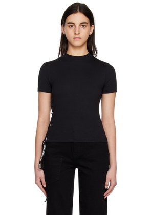 Versace Jeans Couture Black Lace-Up T-Shirt