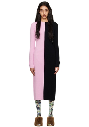 Stine Goya Pink & Navy Chiara Midi Dress