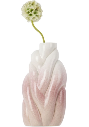 Polymorf SSENSE Exclsuive White & Pink Bubbler Vase