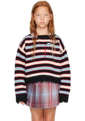 Charles Jeffrey LOVERBOY SSENSE EXCLUSIVE Kids Multicolor Slash Stripe Sweater