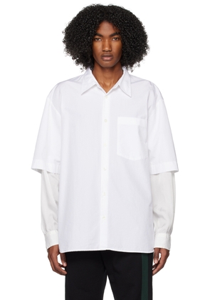 Dries Van Noten White Double Sleeve Shirt