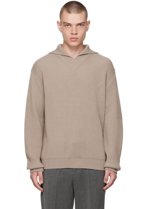 Solid Homme Taupe Polo Sweater