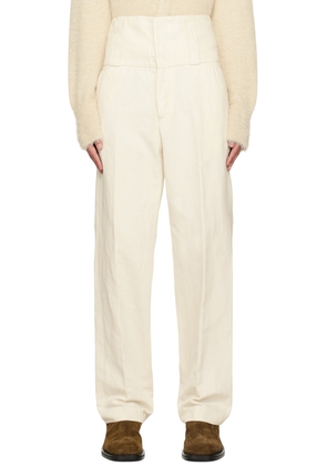 Dries Van Noten Off-White Creased Trousers