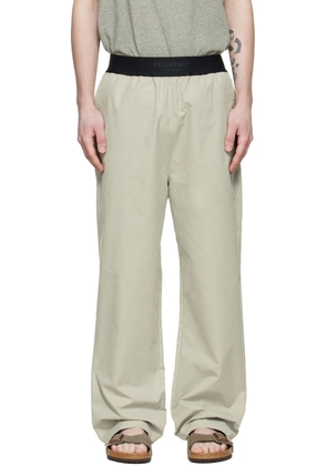 Fear of God ESSENTIALS Green Cotton Lounge Pants