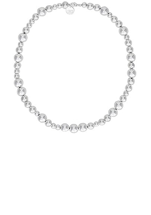 Lie Studio The Elly Necklace in Silver Plating - Metallic Silver. Size all.