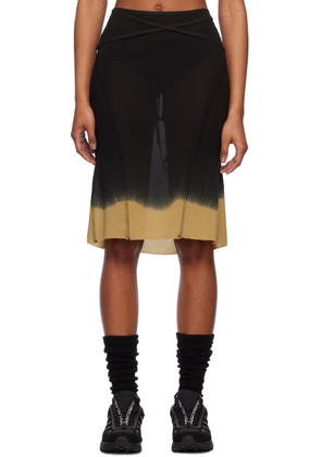 HYEIN SEO Black Paneled Midi Skirt